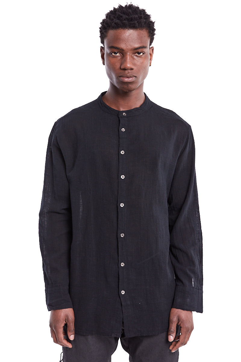 BLACK DYED HOT COTTON GAUZE SHIRT
