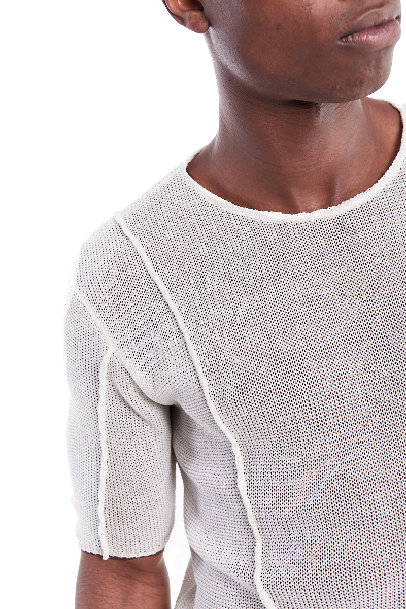 WHITE FINE NET TOP