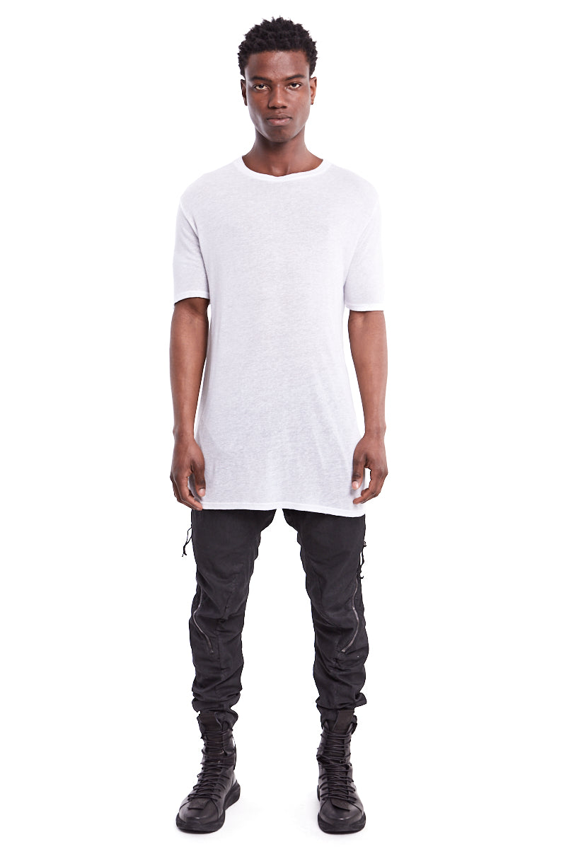 WHITE LINEN BLEND TEE