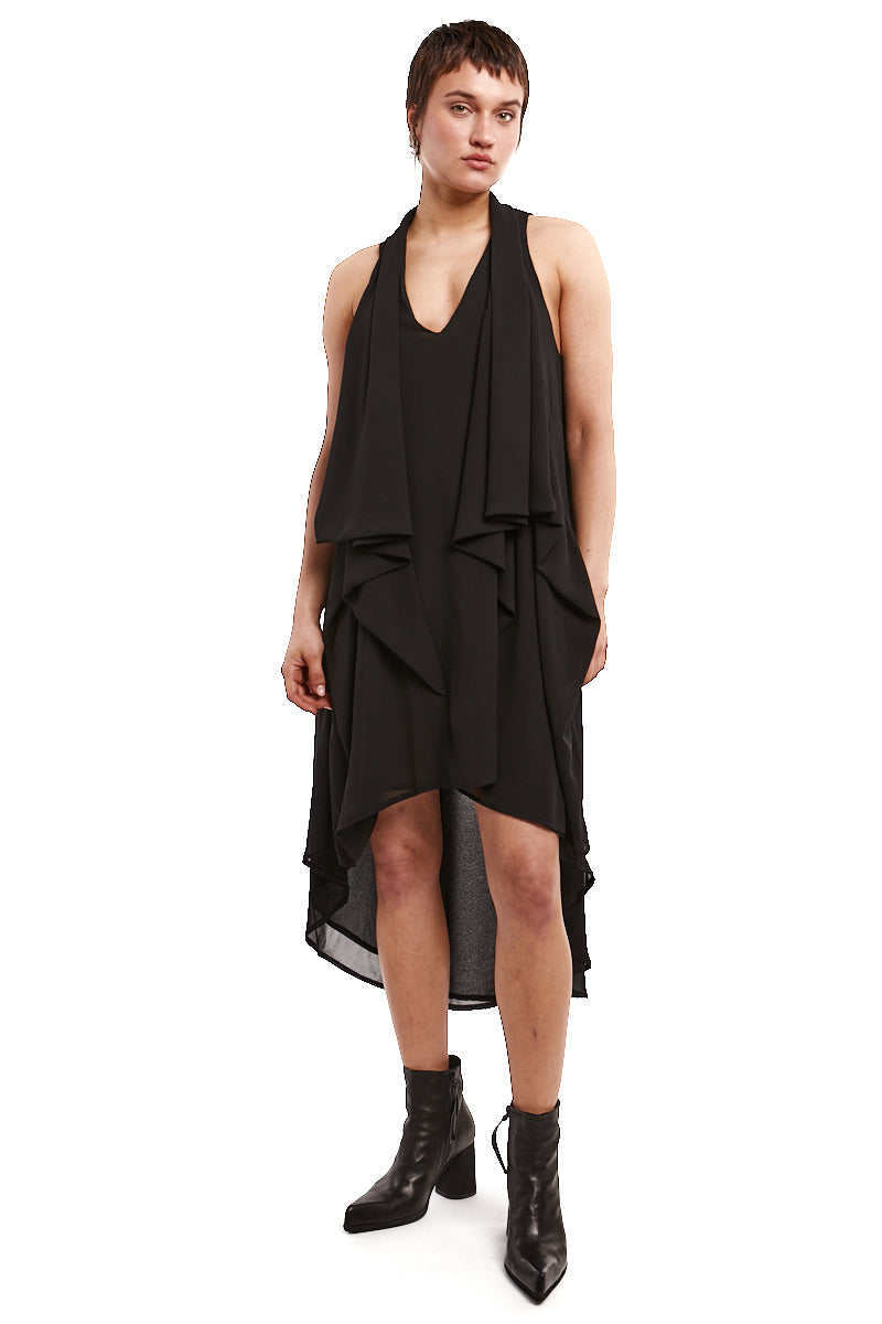 GEORGETTE ASYMMETRIC DRESS