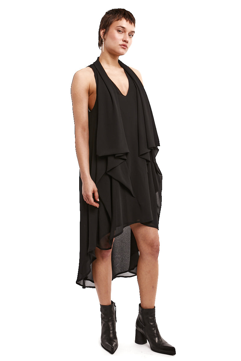 GEORGETTE ASYMMETRIC DRESS