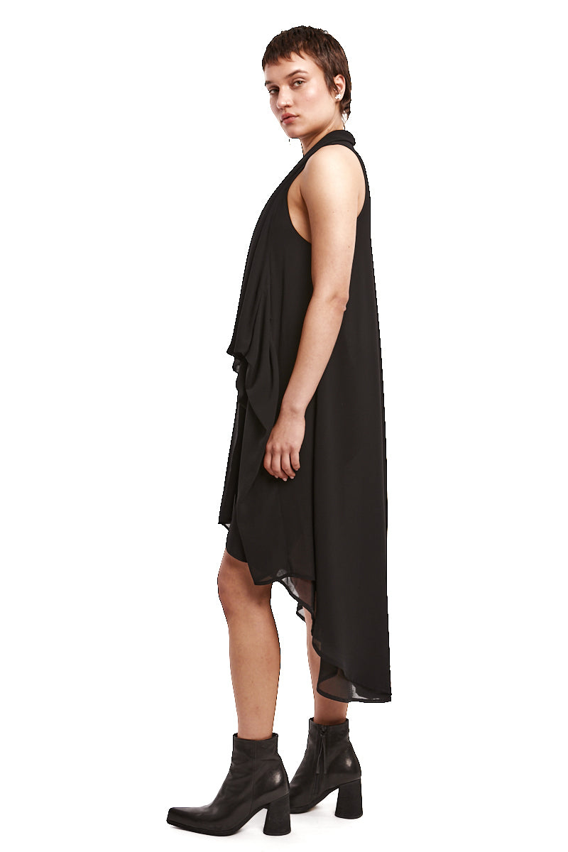 GEORGETTE ASYMMETRIC DRESS