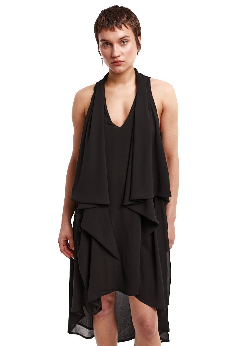 GEORGETTE ASYMMETRIC DRESS