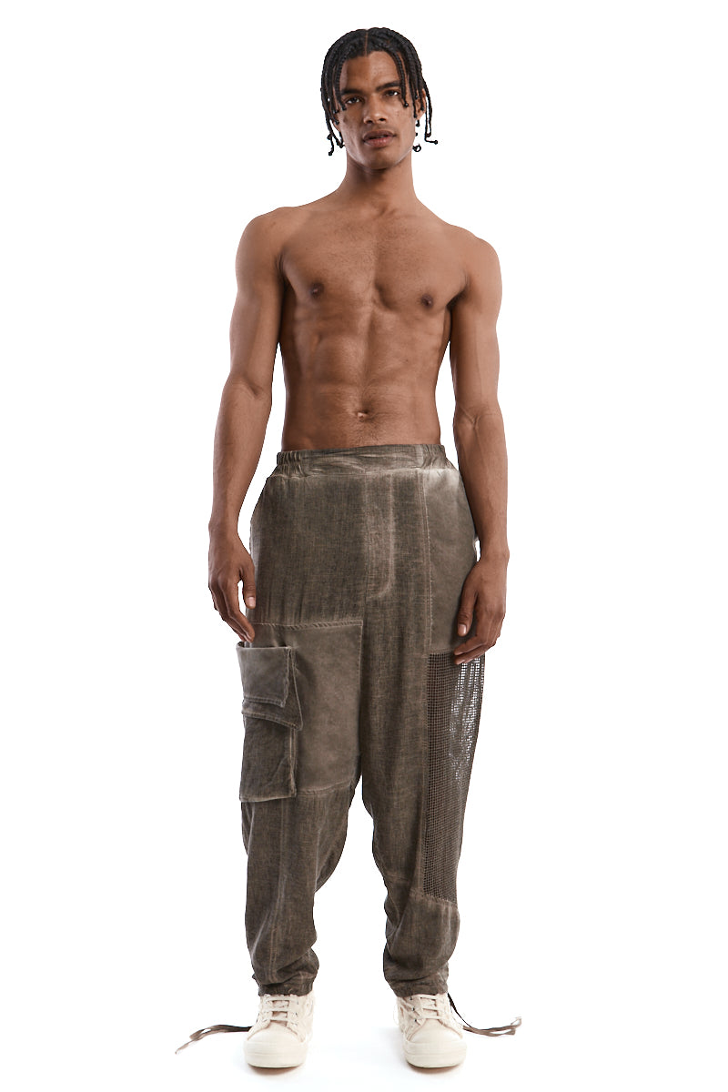 FANGO OVERSIZED COLD-DYED TROUSERS