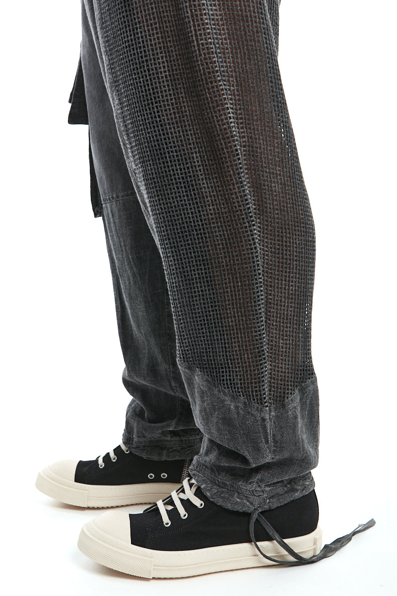 GREY OVERSIZED COLD-DYED TROUSERS