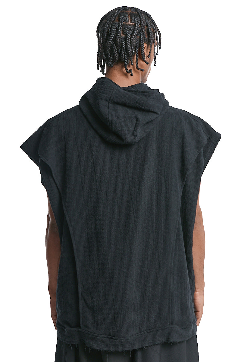 OVERSIZED HOODED ZIP-VEST