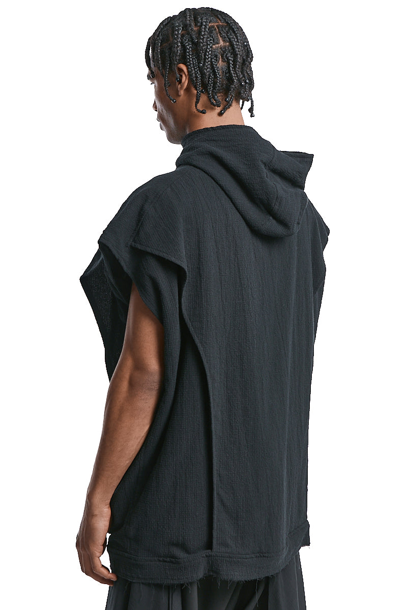 OVERSIZED HOODED ZIP-VEST
