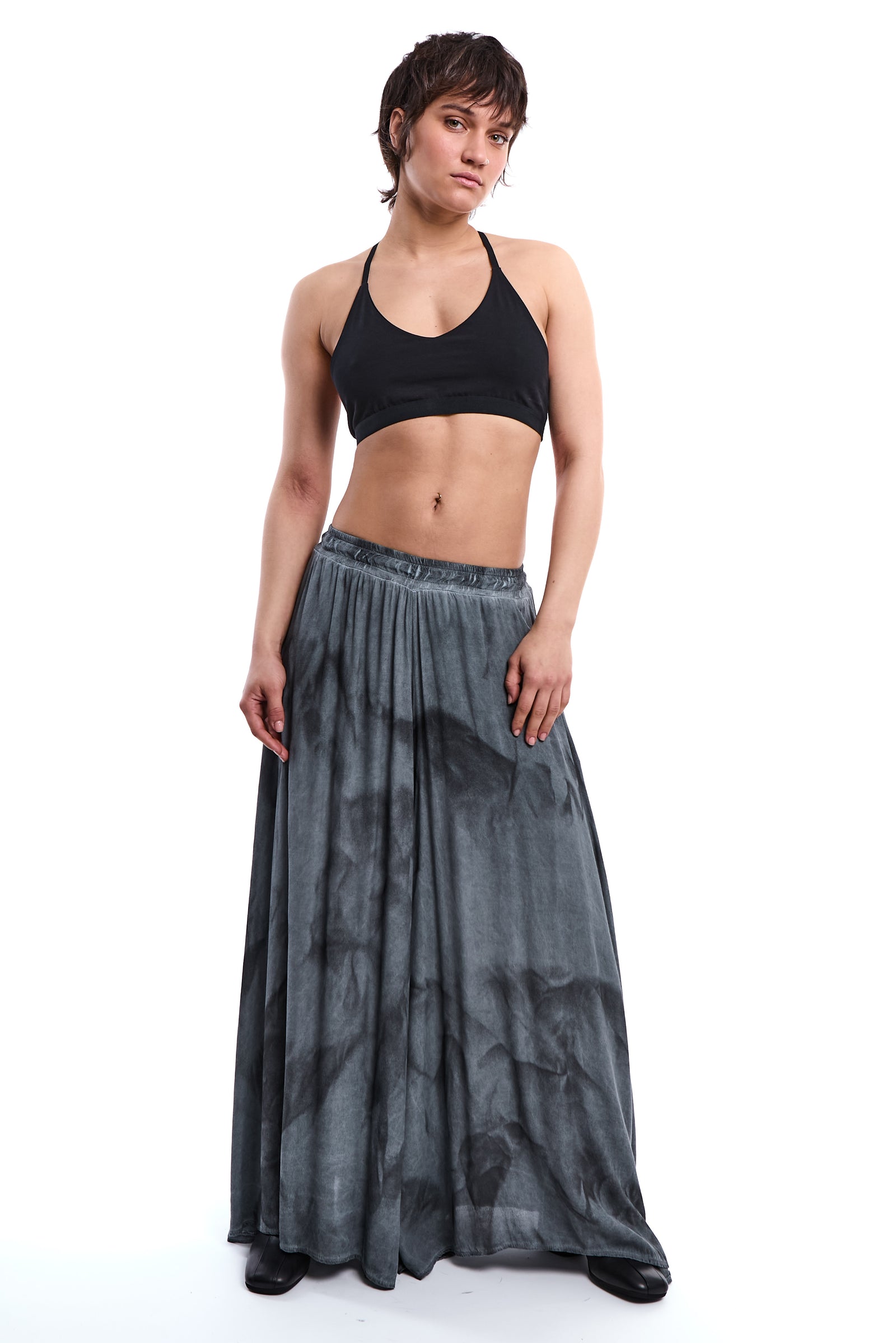 COLD-DYED PALAZZO TROUSERS
