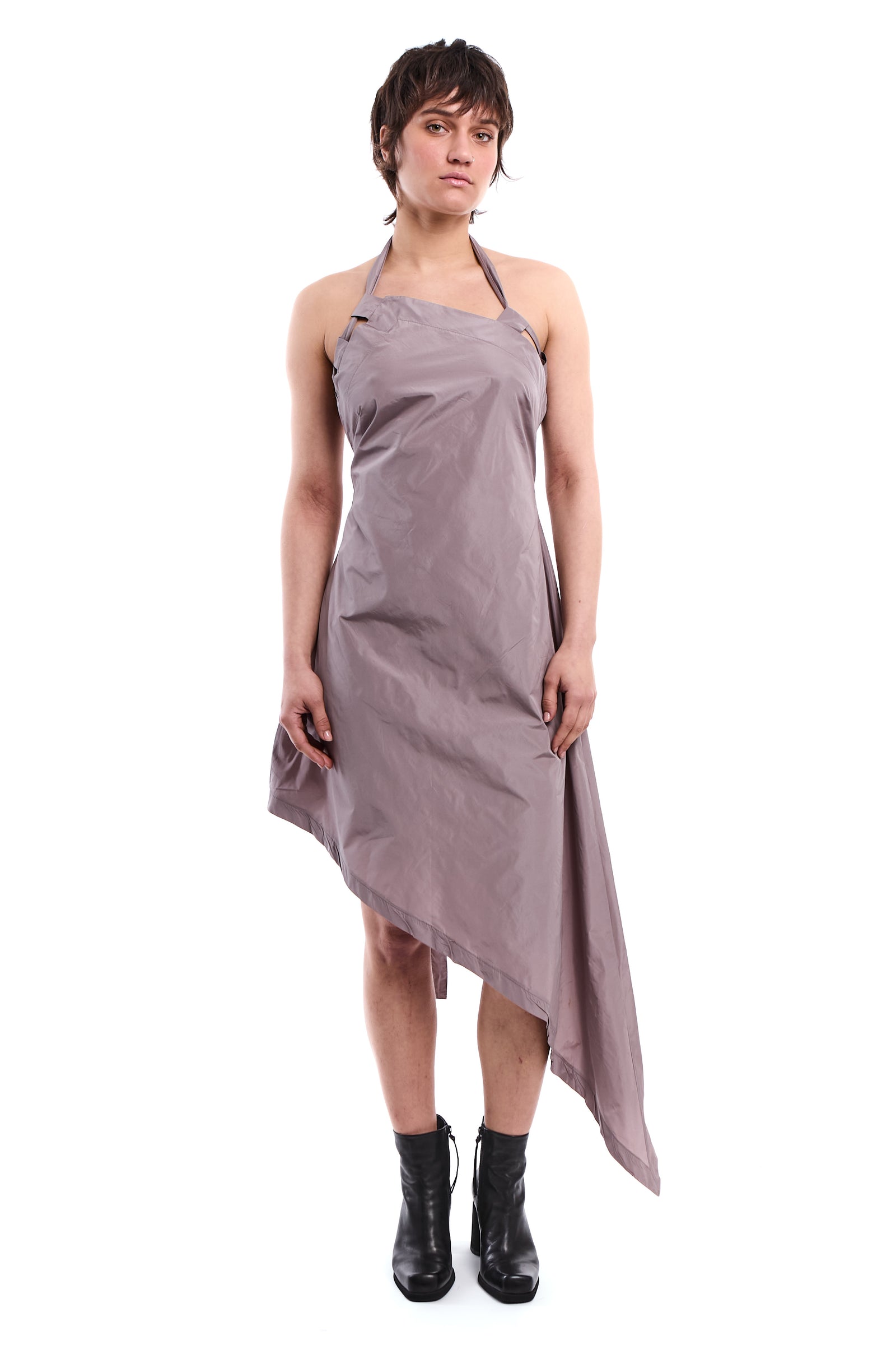 MUD ASYMMETRIC TAFFETA DRESS