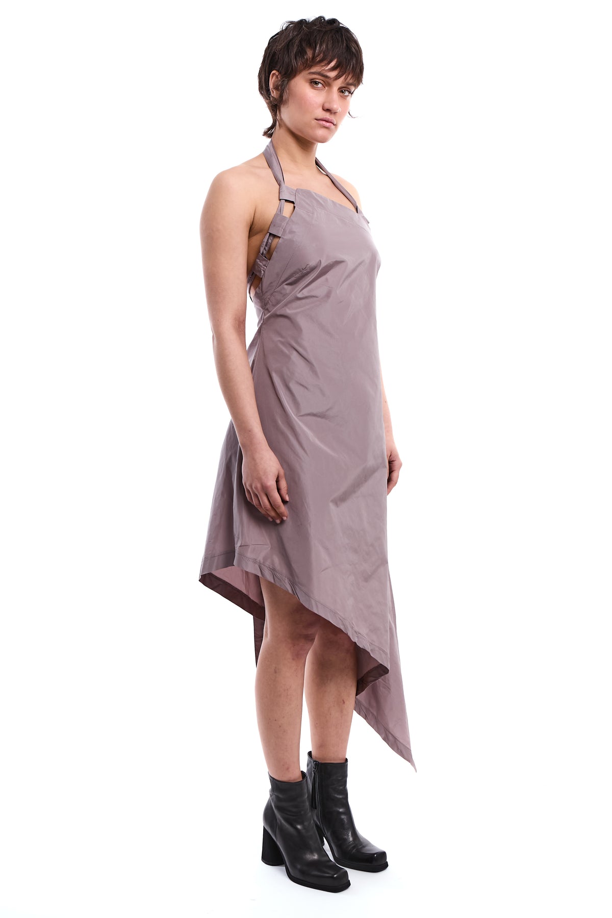MUD ASYMMETRIC TAFFETA DRESS