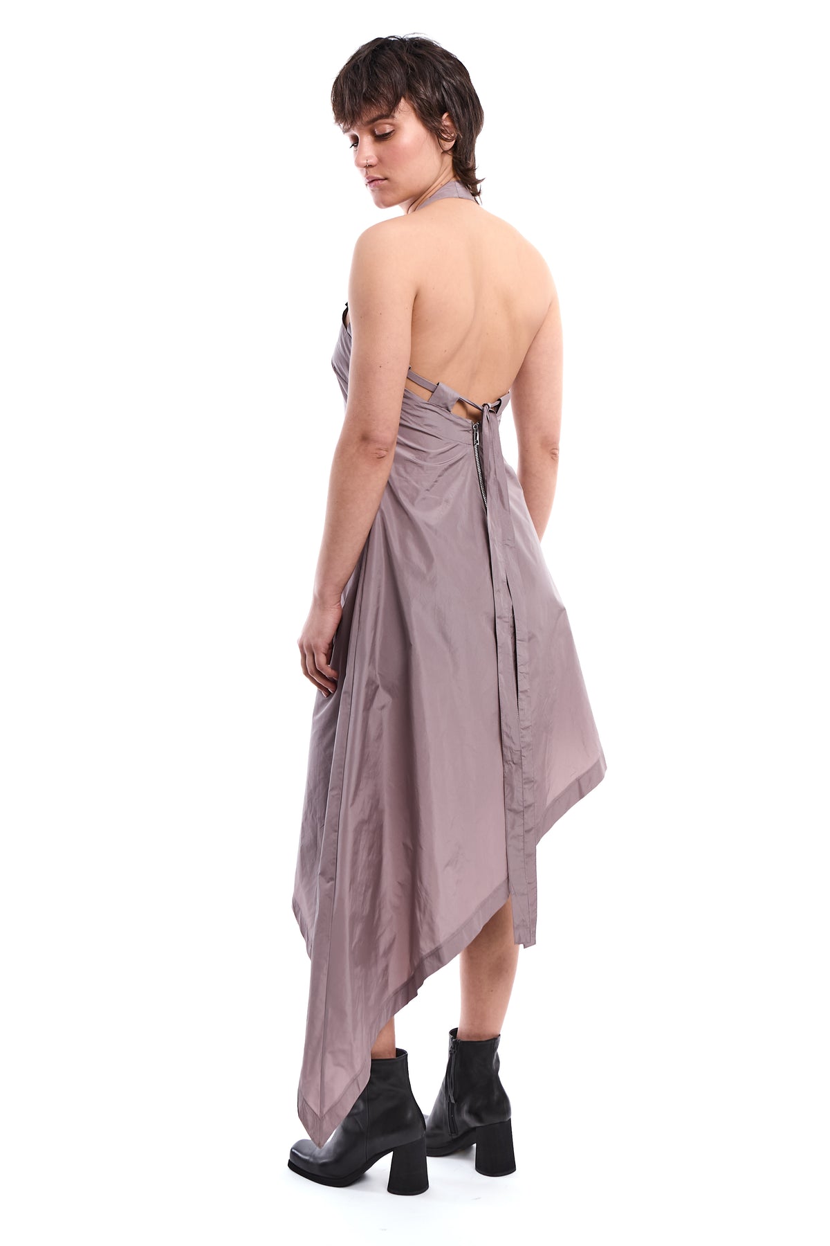 MUD ASYMMETRIC TAFFETA DRESS