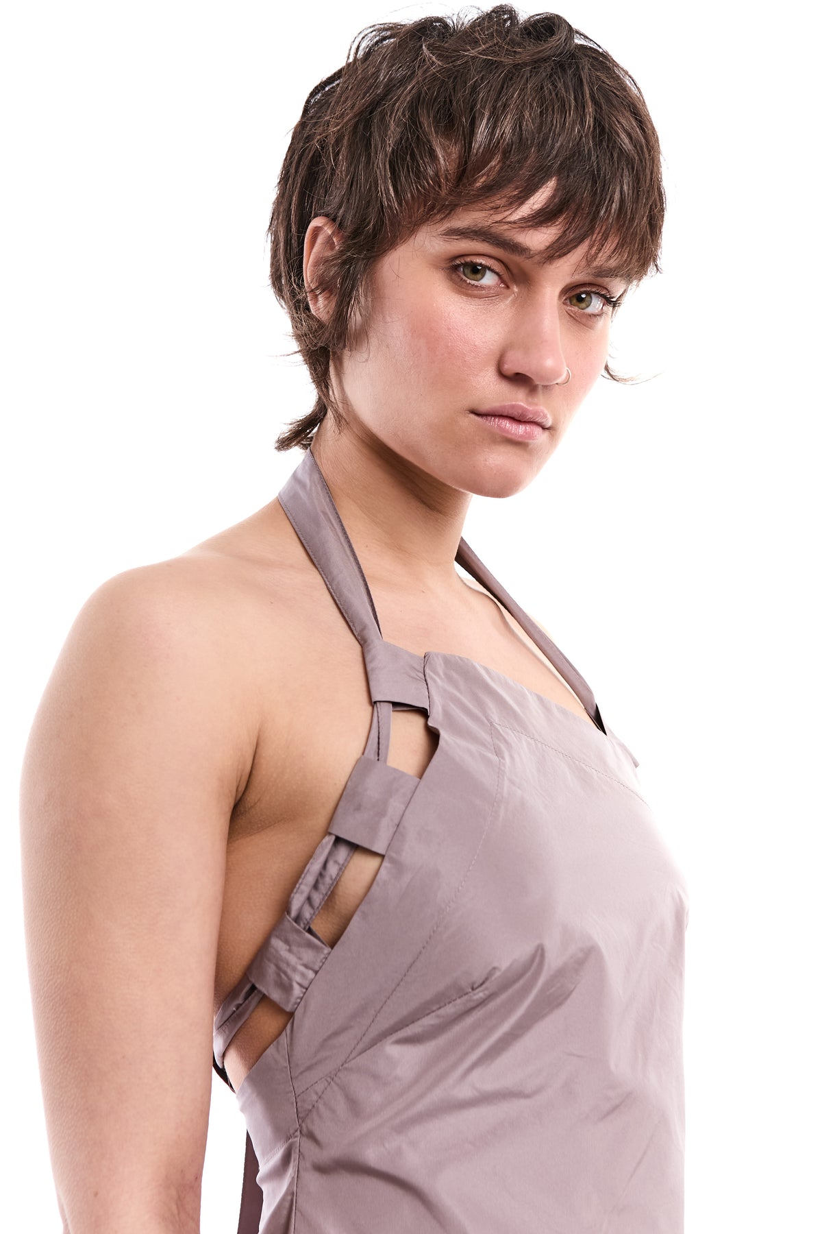 MUD ASYMMETRIC TAFFETA DRESS