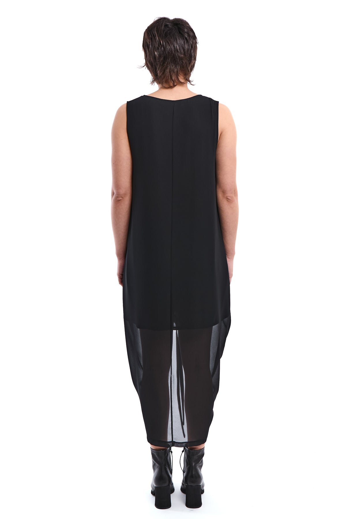 ASYMMETRIC GEORGETTE LAYERED DRESS