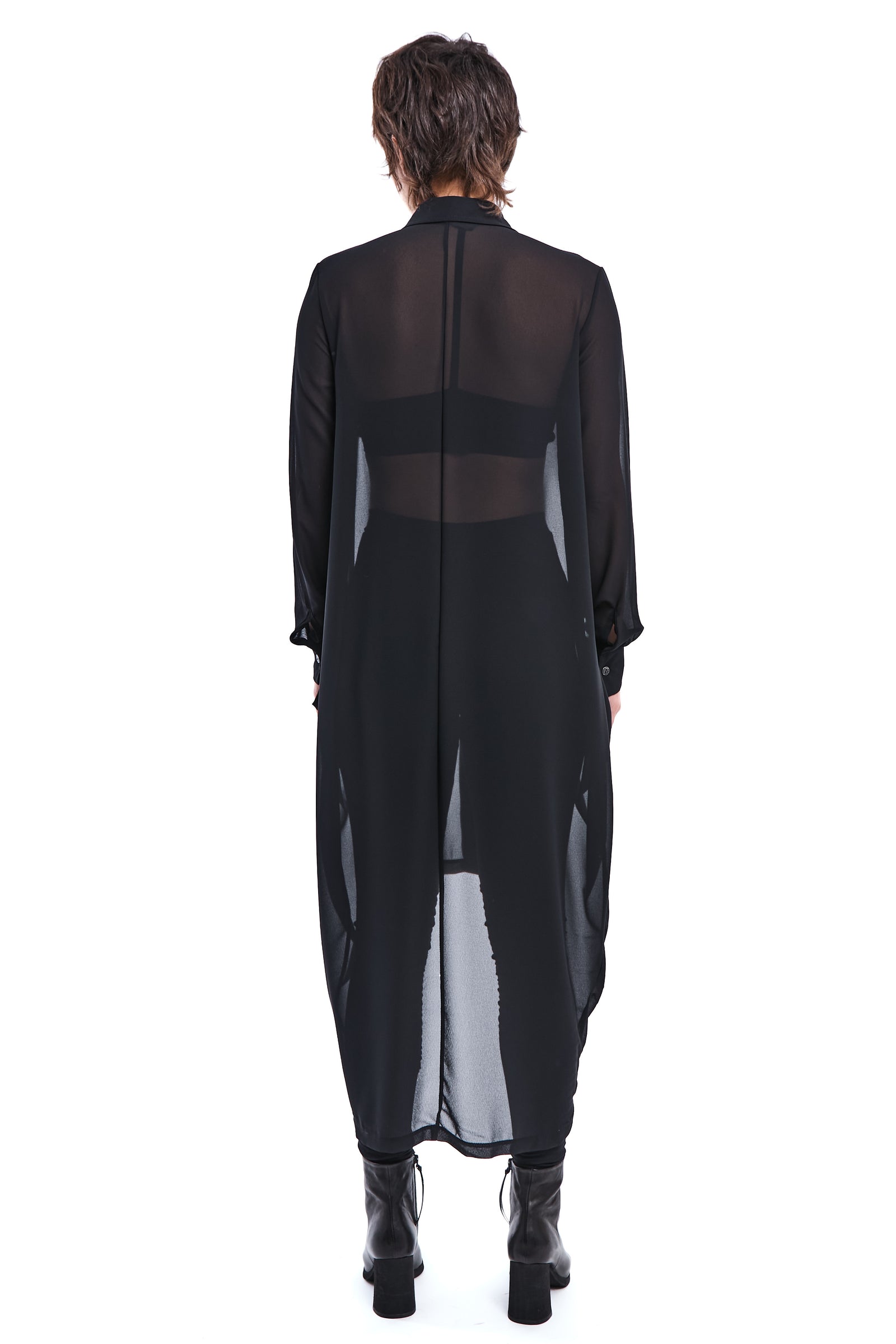 ASYMMETRIC GEORGETTE SHIRT