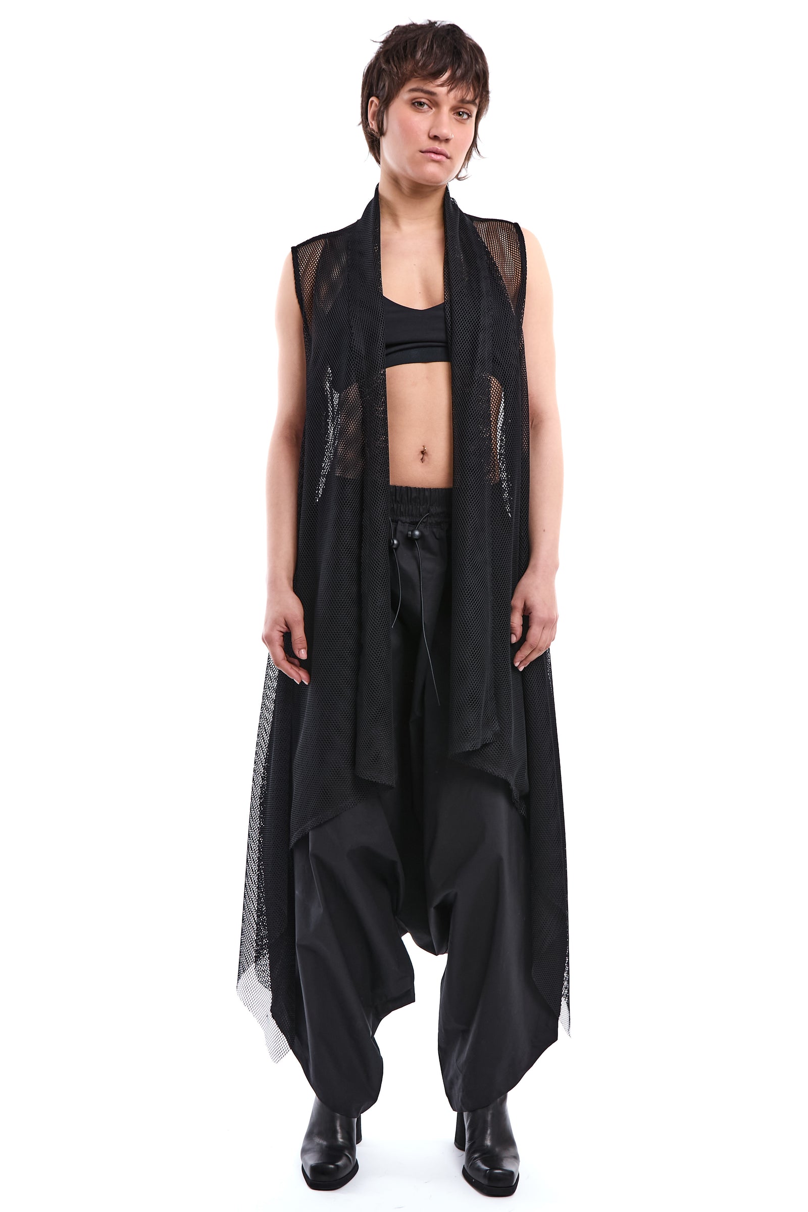 ASYMMETRIC MESH VEST