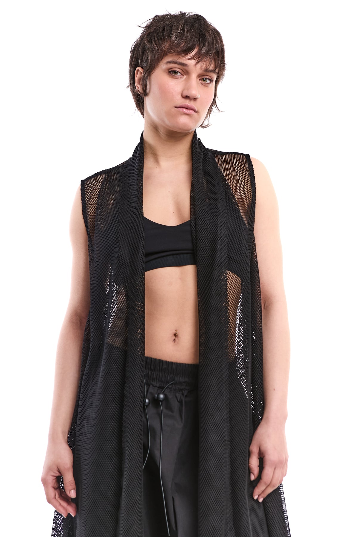 ASYMMETRIC MESH VEST