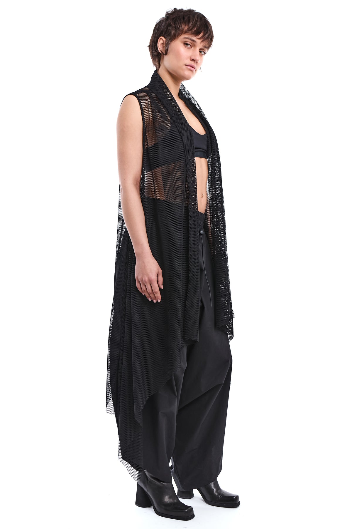 ASYMMETRIC MESH VEST