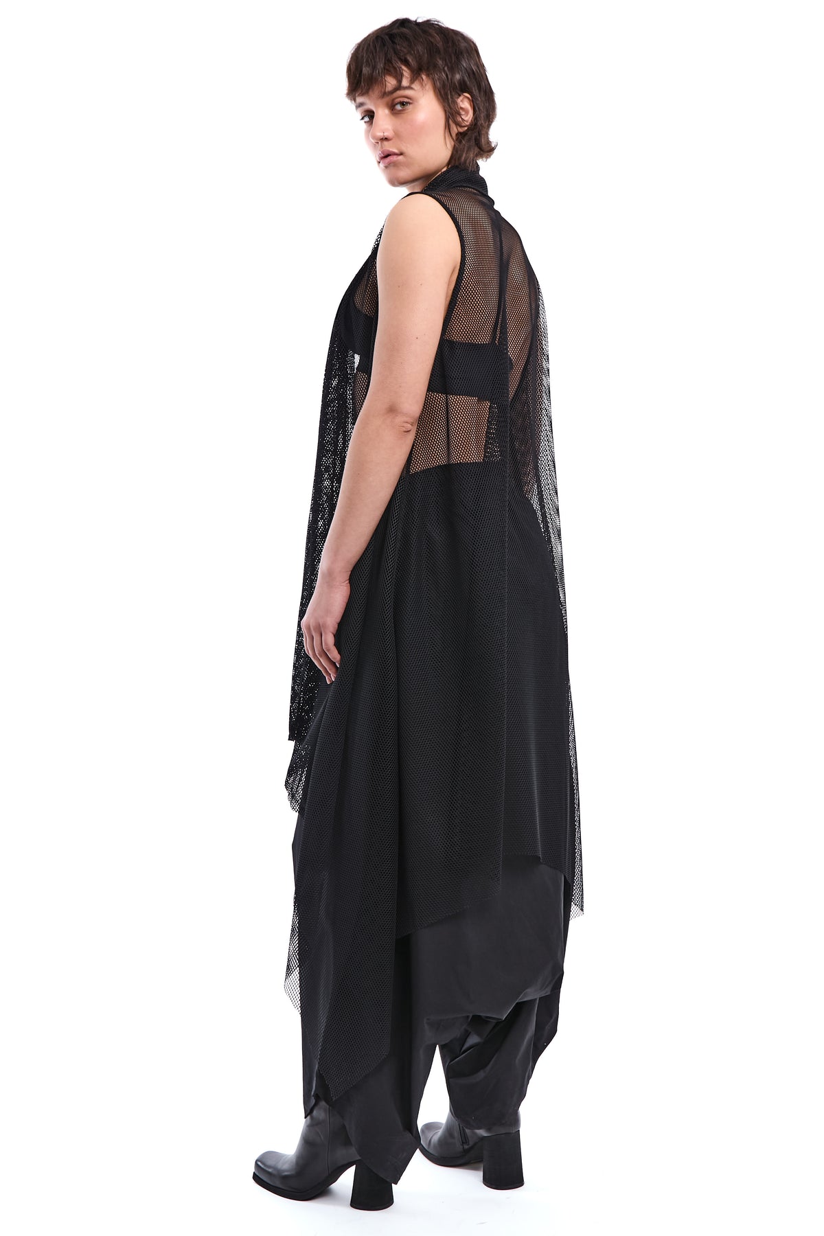 ASYMMETRIC MESH VEST
