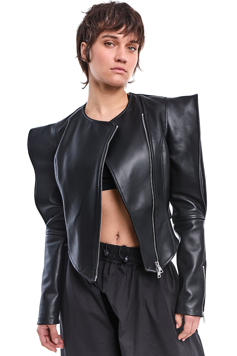 NAPPA LEATHER SKINNY JACKET