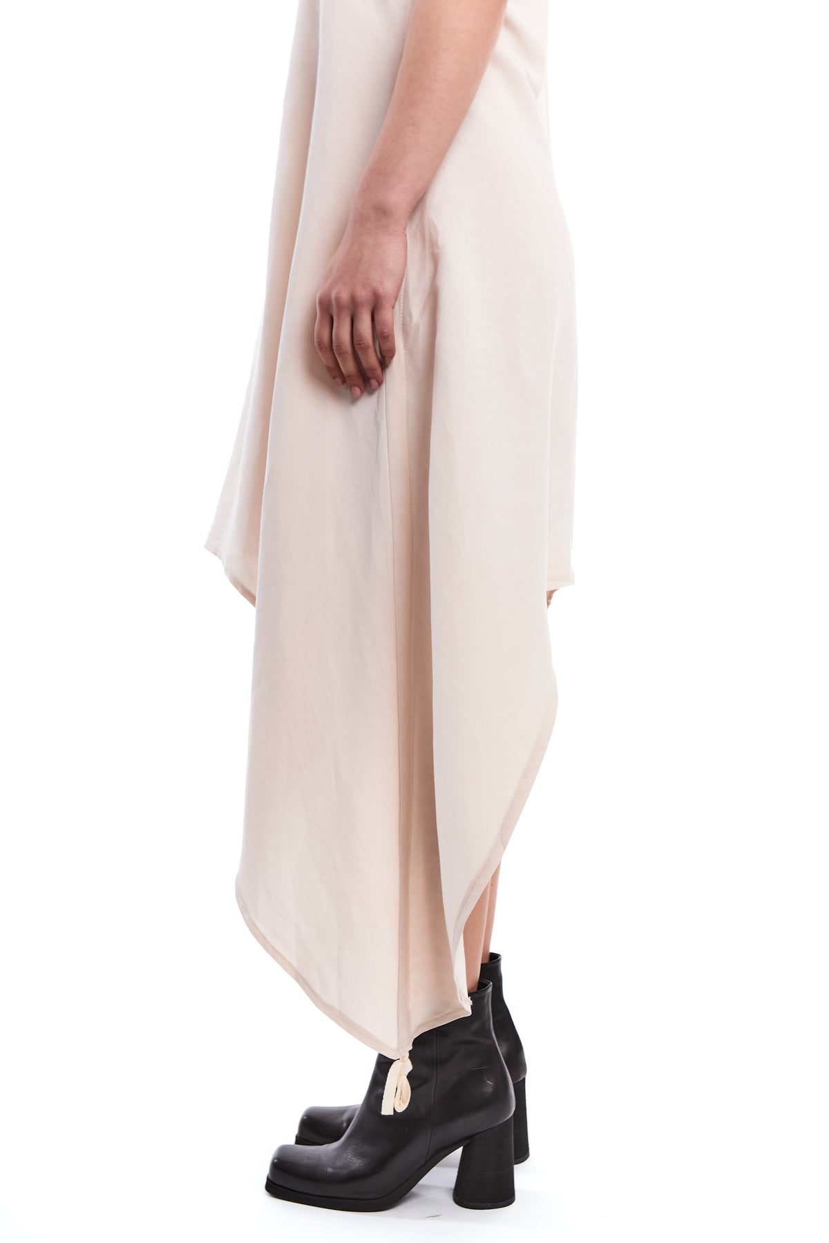 SAND LONG LINEN-BLEND DRESS