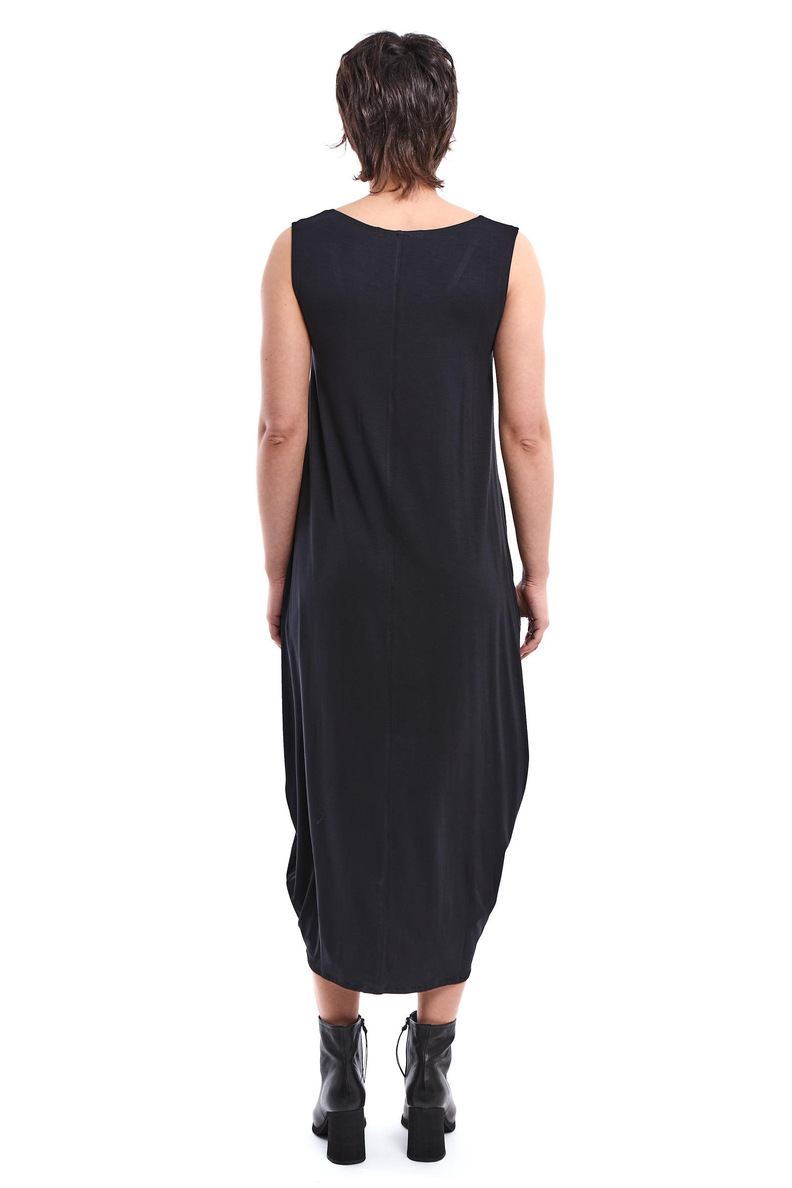 ASYMMETRIC BAMBOO JERSEY DRESS