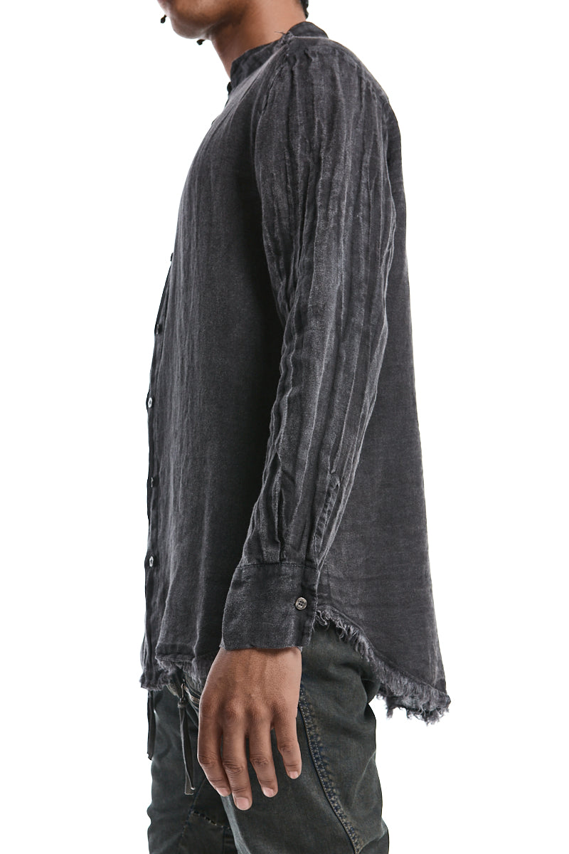 GREY COLD DYED LINEN SHIRT