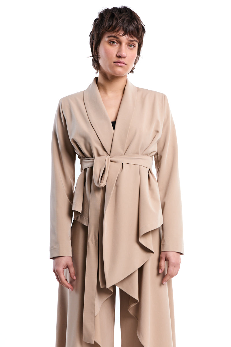 SAND SOFT ASYMMETRIC BLAZER