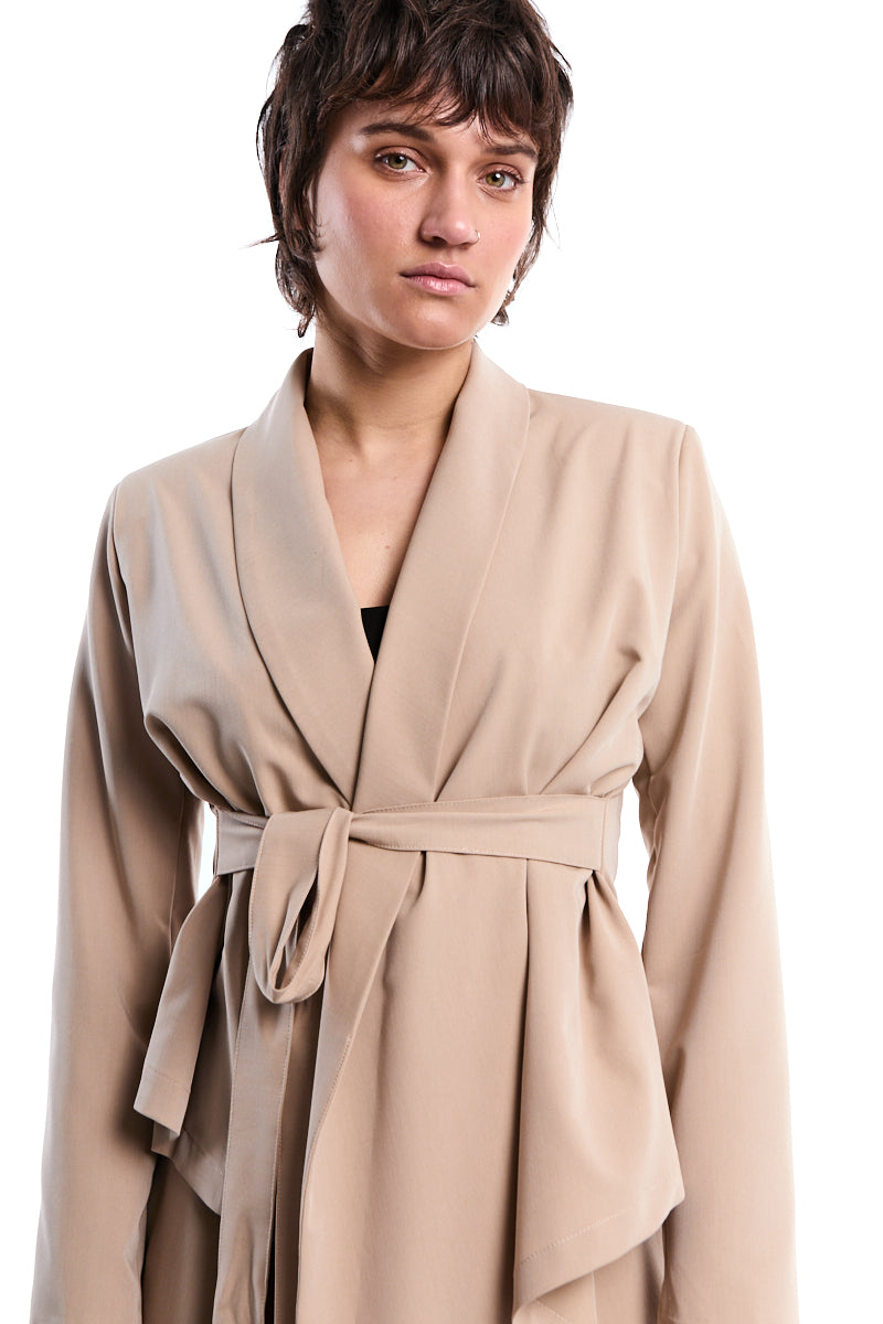 SAND SOFT ASYMMETRIC BLAZER