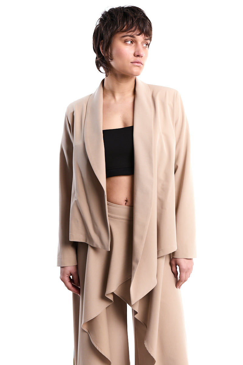 SAND SOFT ASYMMETRIC BLAZER
