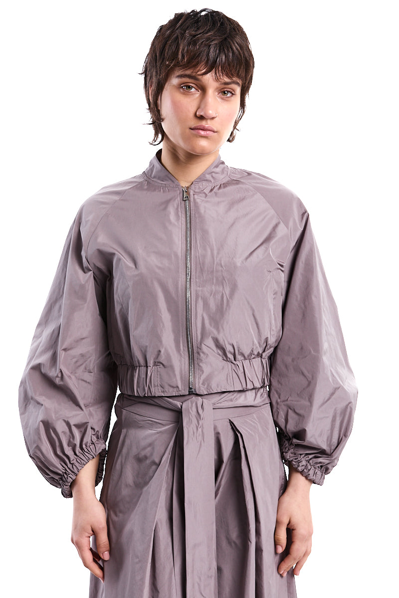 MUD OVERSIZED CROPPED BOMBER