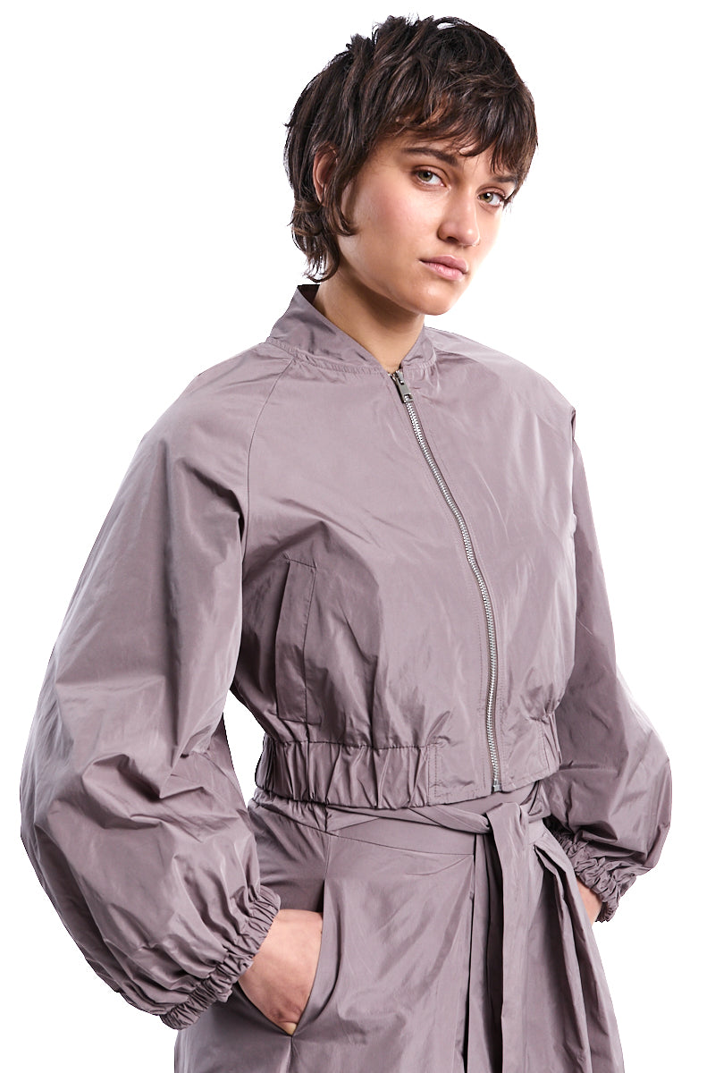 MUD OVERSIZED CROPPED BOMBER