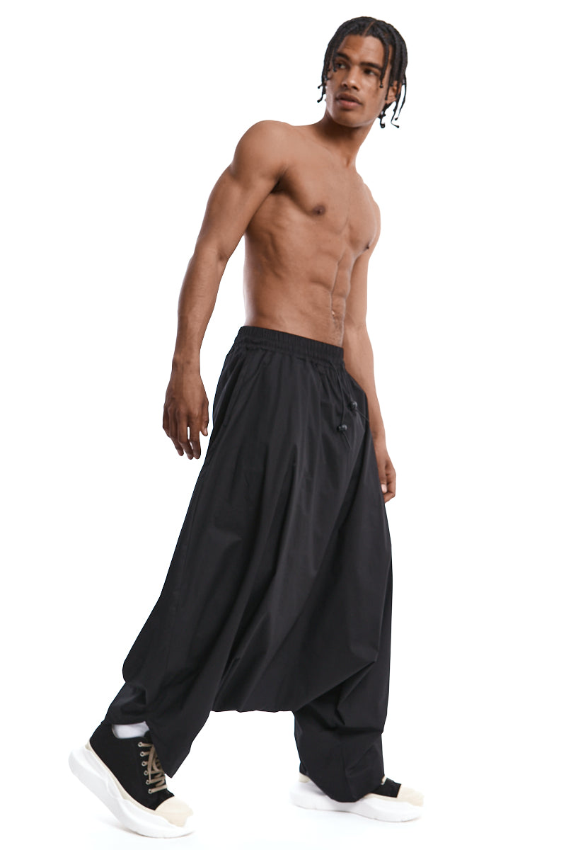 Oversized Stretch Poplin Trousers