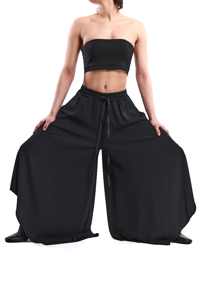 ASYMMETRIC OVERSIZED TECHNICAL-FLUID PALAZZO