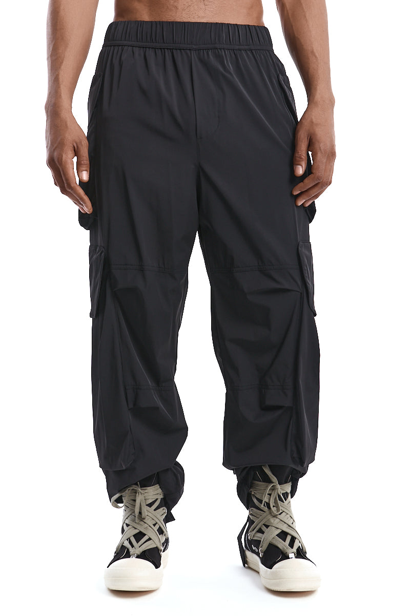 COMFORT-STRETCH NYLON CARGO TROUSERS