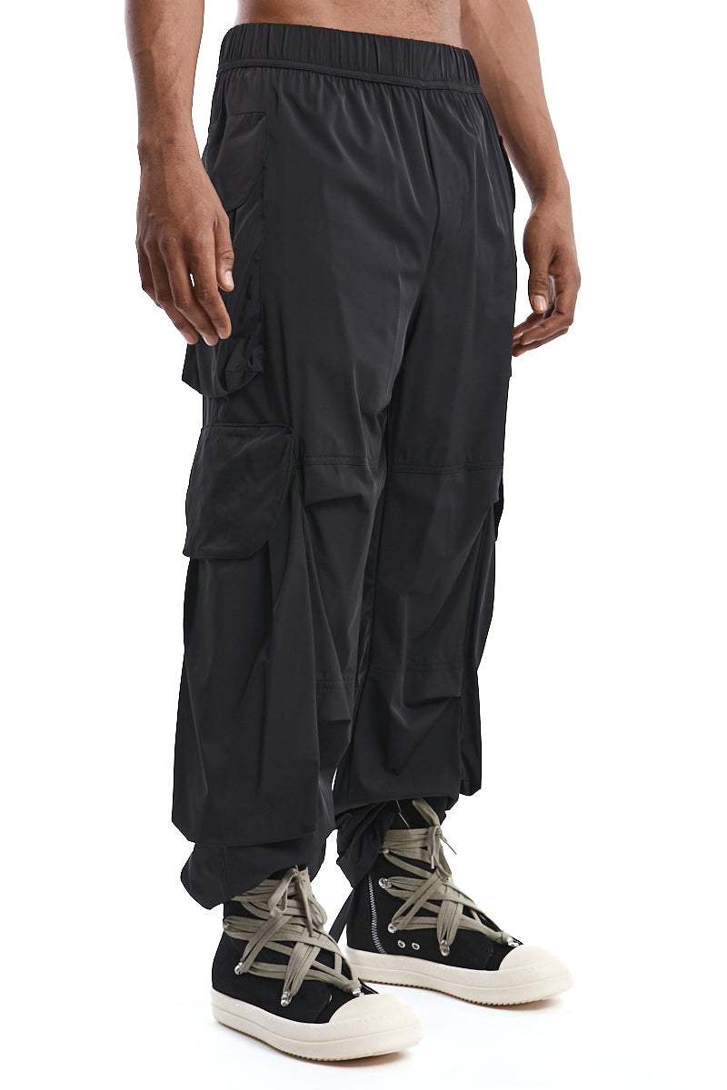 COMFORT-STRETCH NYLON CARGO TROUSERS