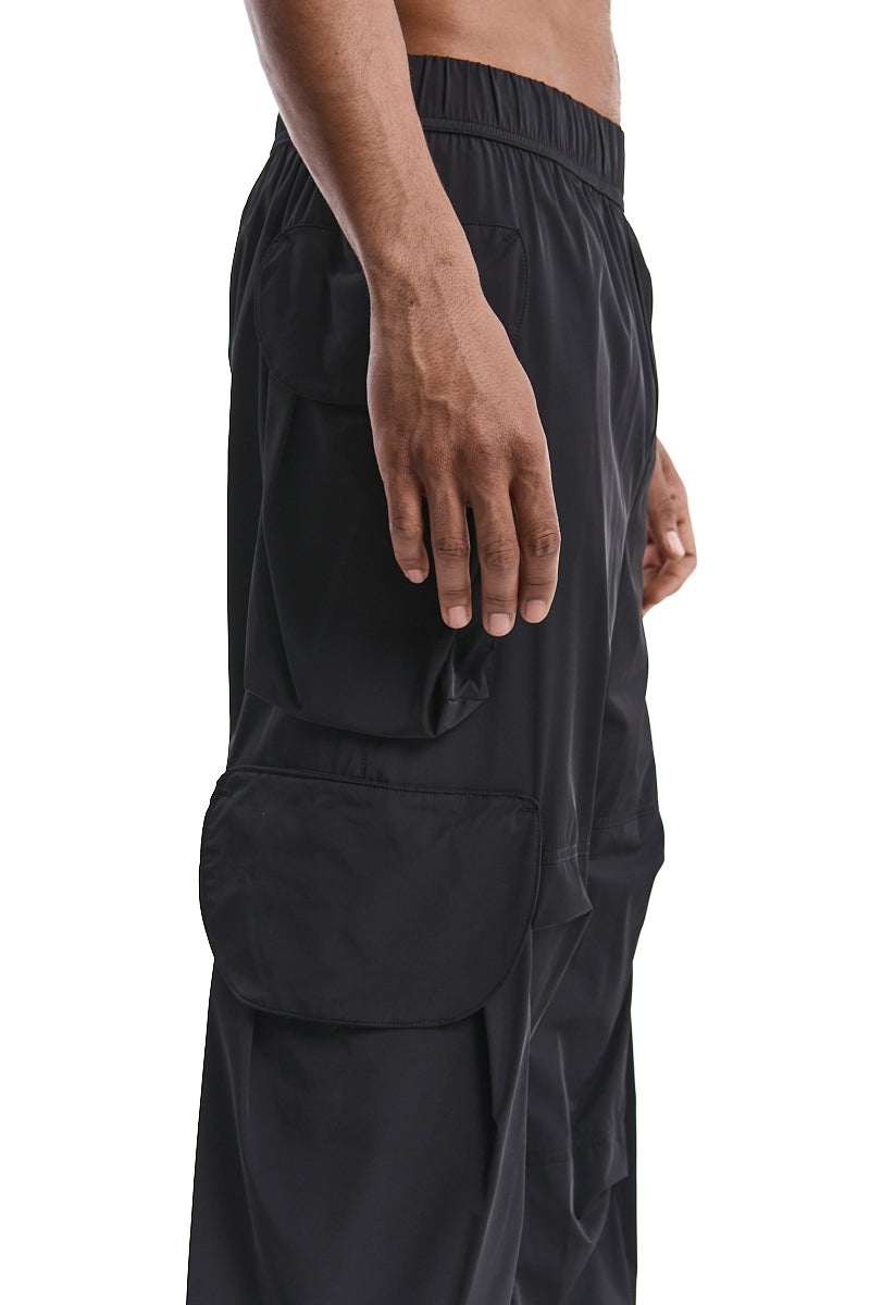 COMFORT-STRETCH NYLON CARGO TROUSERS