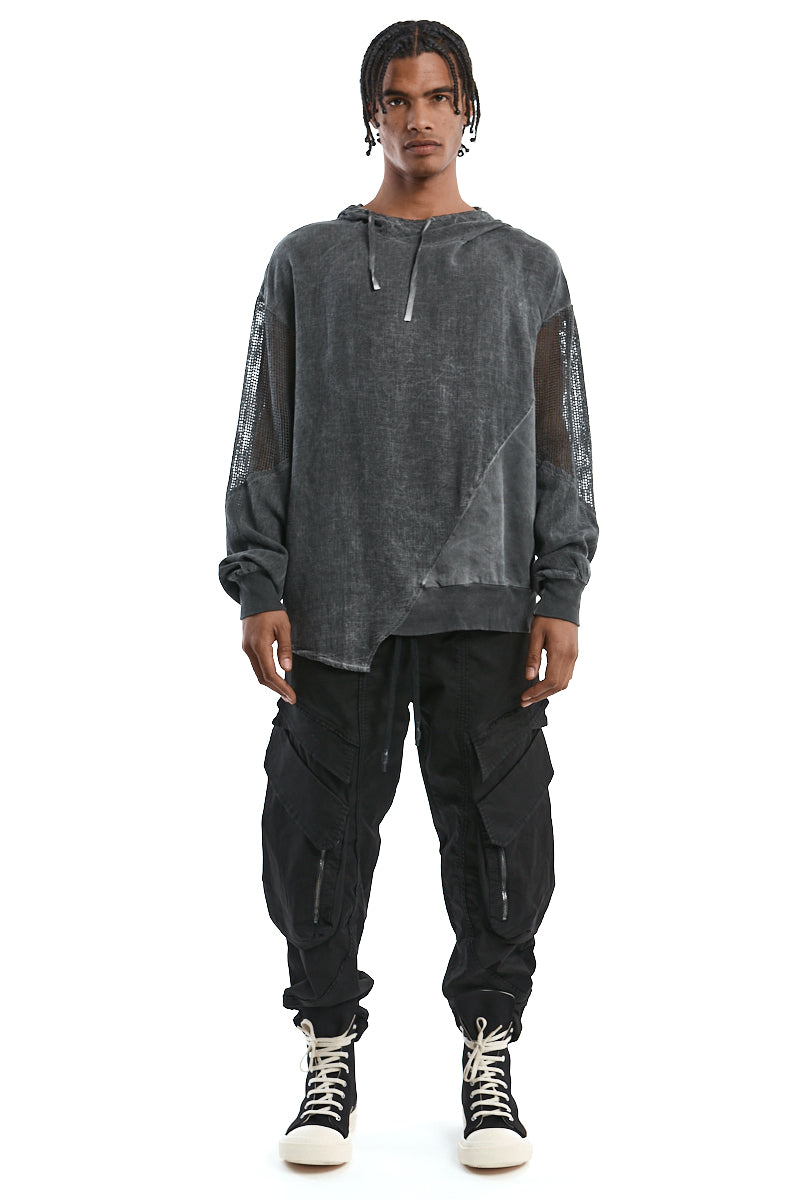 GREY COLD DYED OVER SWEATSHIRT