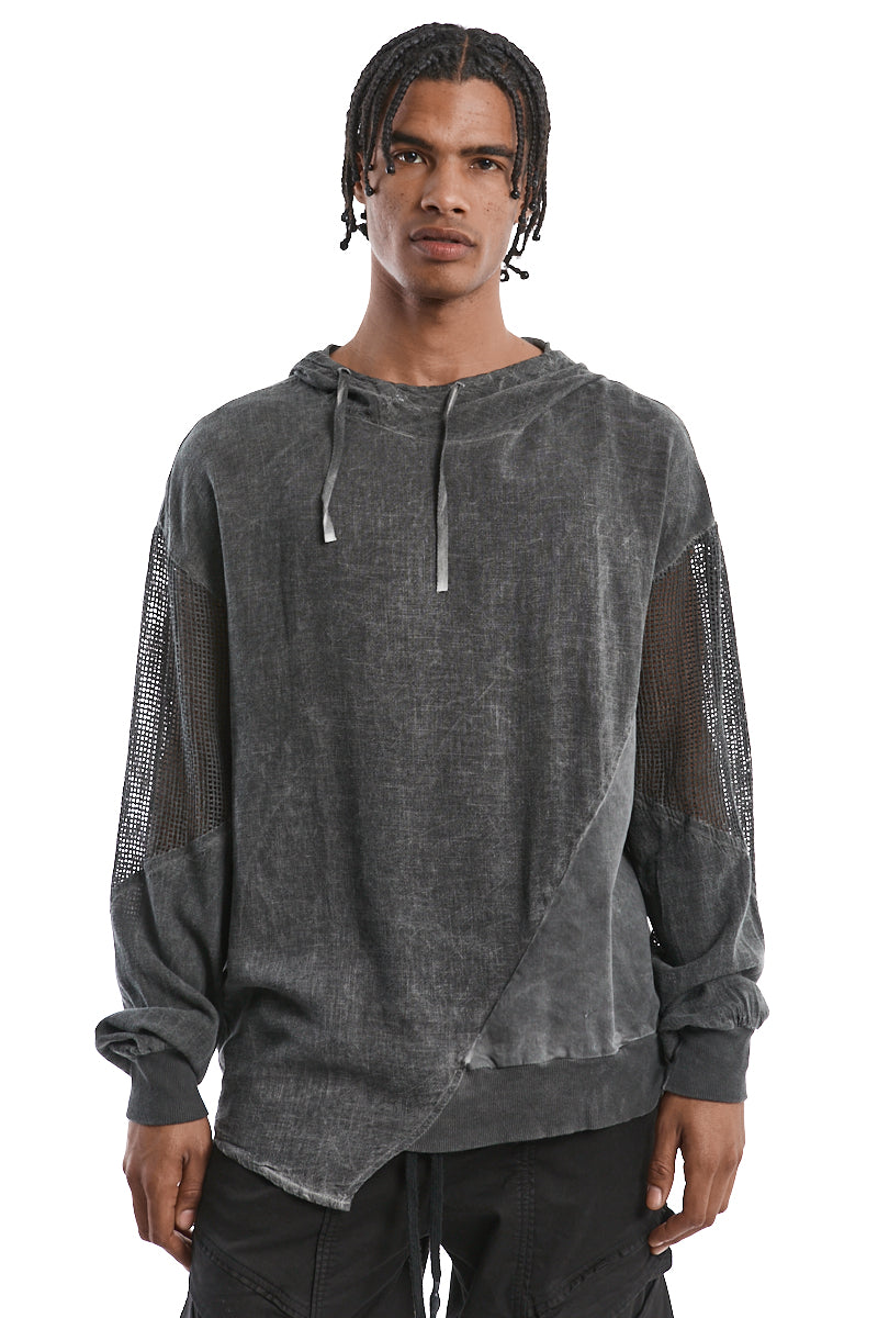 GREY COLD DYED OVER SWEATSHIRT