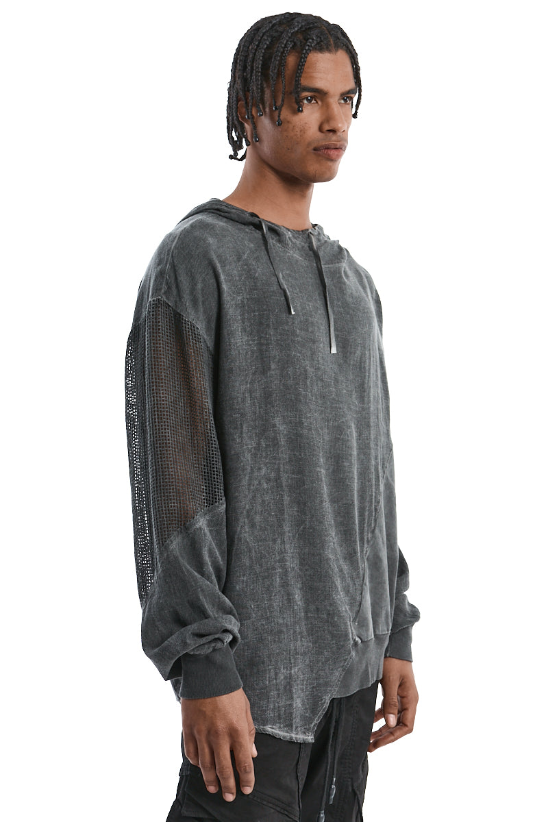 GREY COLD DYED OVER SWEATSHIRT