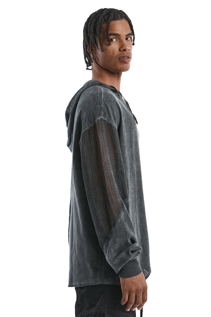 GREY COLD DYED OVER SWEATSHIRT