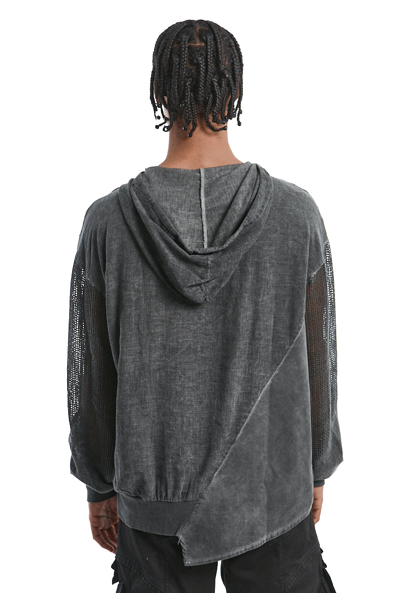 GREY COLD DYED OVER SWEATSHIRT