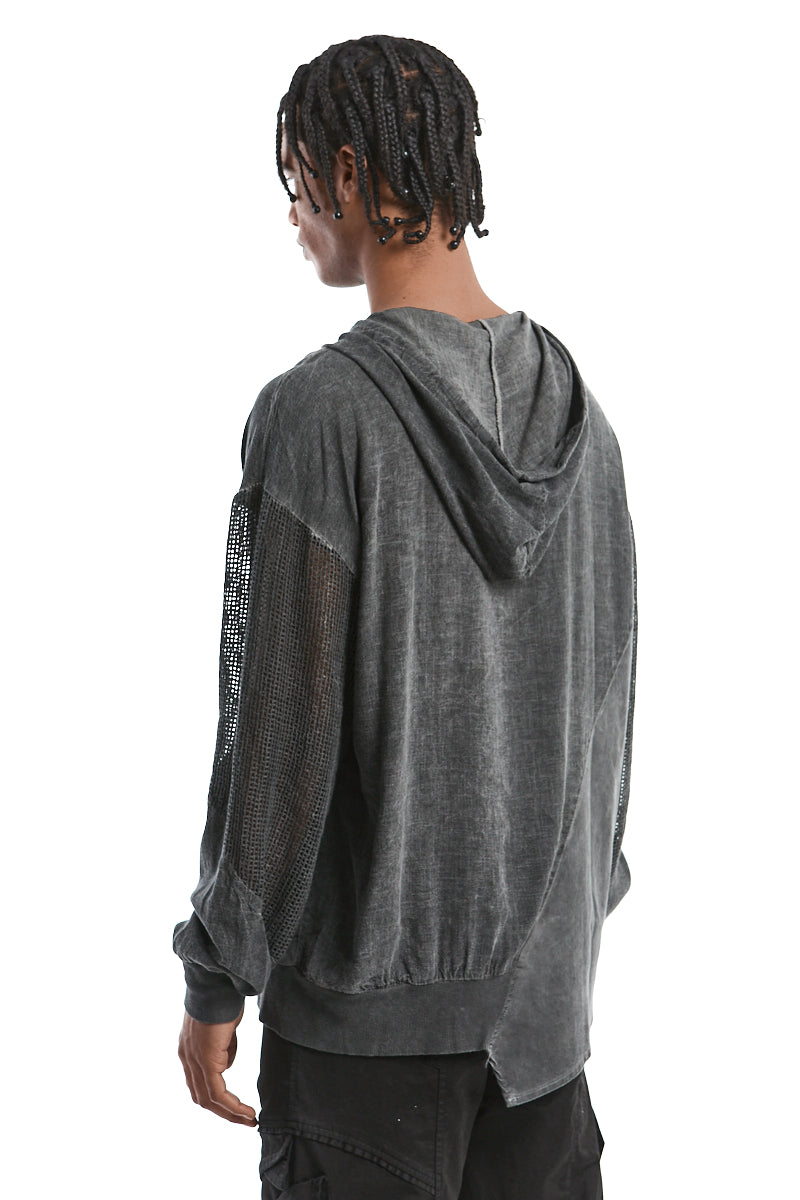 GREY COLD DYED OVER SWEATSHIRT