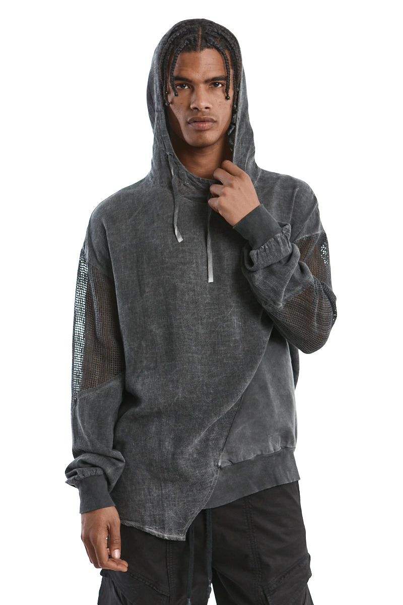 GREY COLD DYED OVER SWEATSHIRT