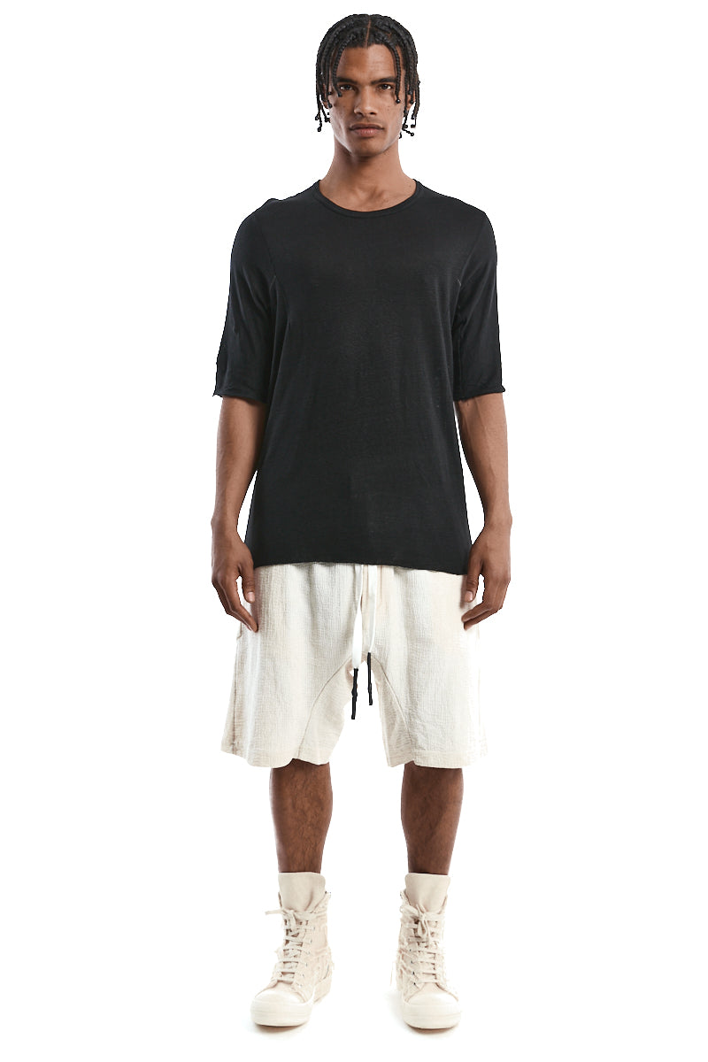 BLACK LOYAL LINEN TEE