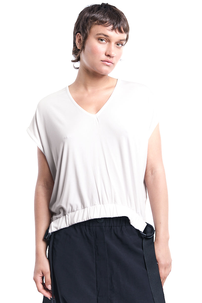 WHITE BAMBOO OVER CROP TOP