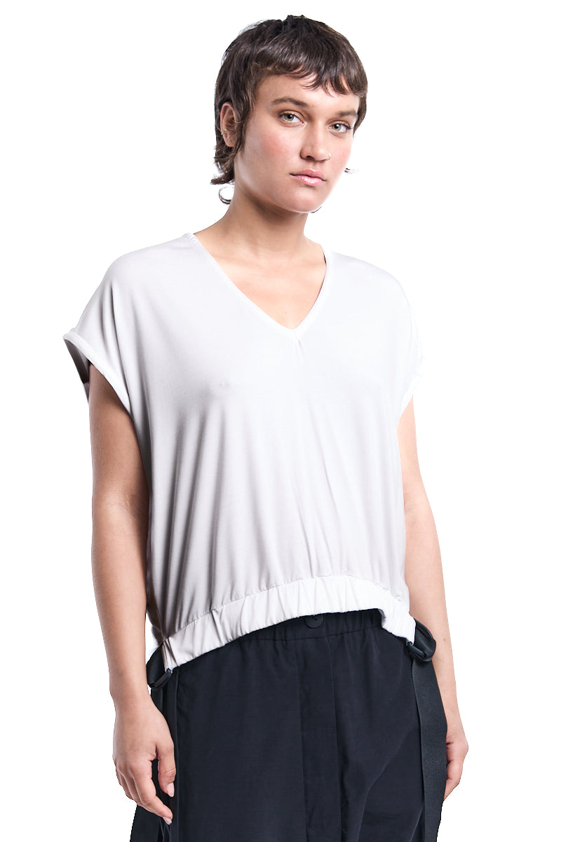 WHITE BAMBOO OVER CROP TOP