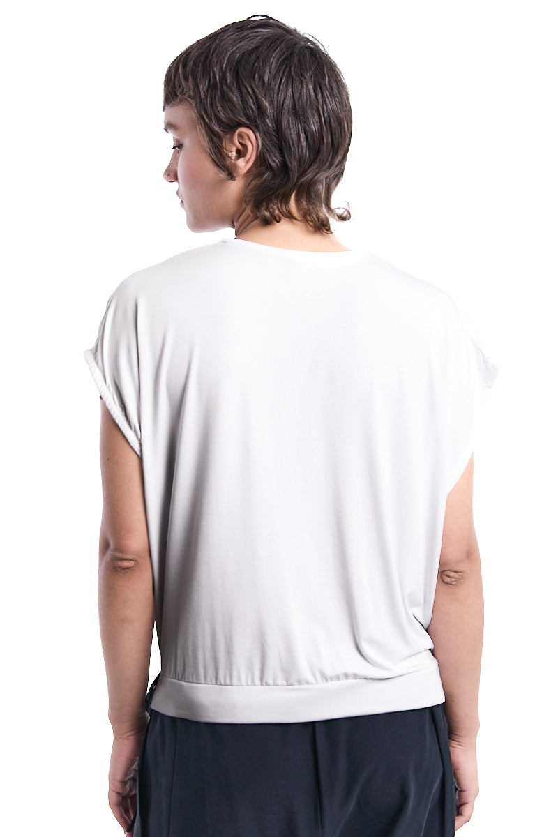 WHITE BAMBOO OVER CROP TOP