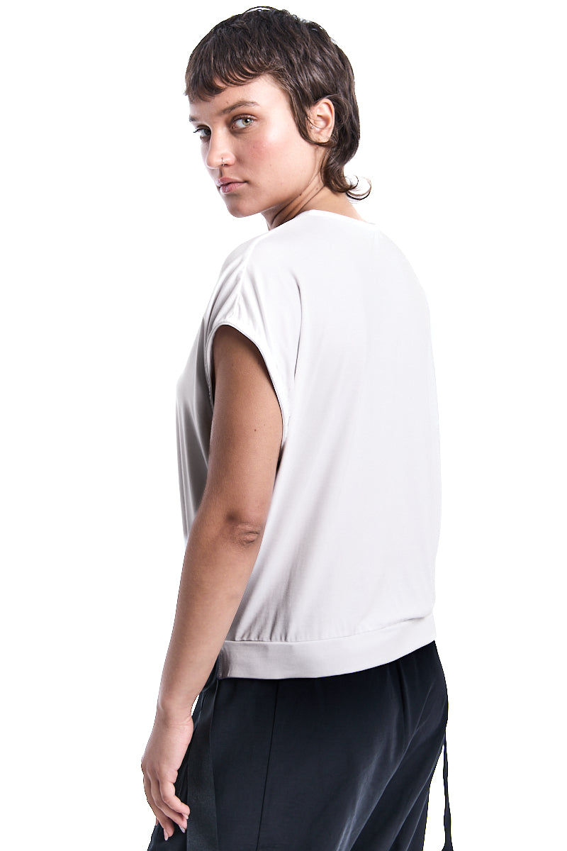 WHITE BAMBOO OVER CROP TOP