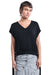 BLACK BAMBOO OVER CROP TOP