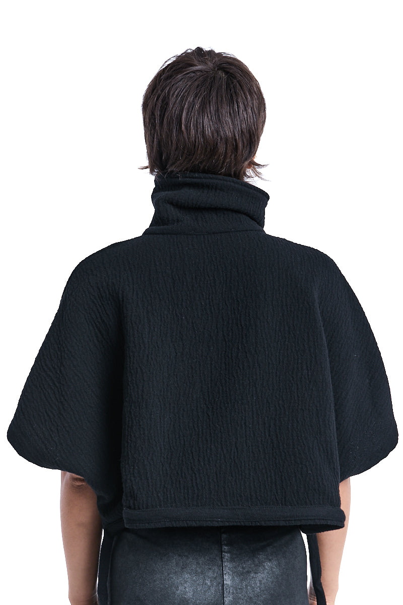WOOL ZIPPED CAPE